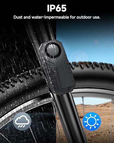 Onvian Alarma de bicicleta recargable por USB, alarma de mot