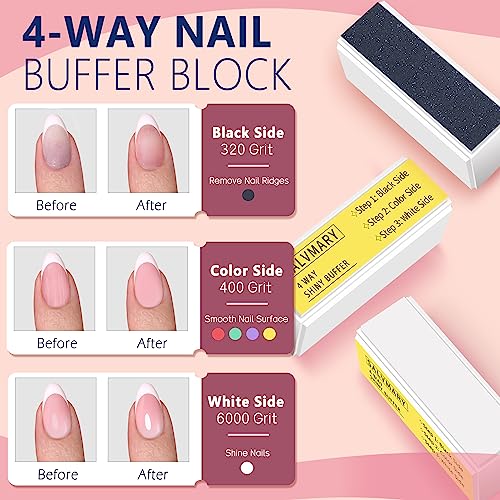 Kit de bloque de brillo de uñas, todo en uno, 4 vías, brilla