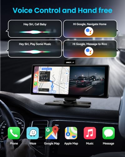 Pantalla portátil Apple Carplay, estéreo de coche de 10 pulg