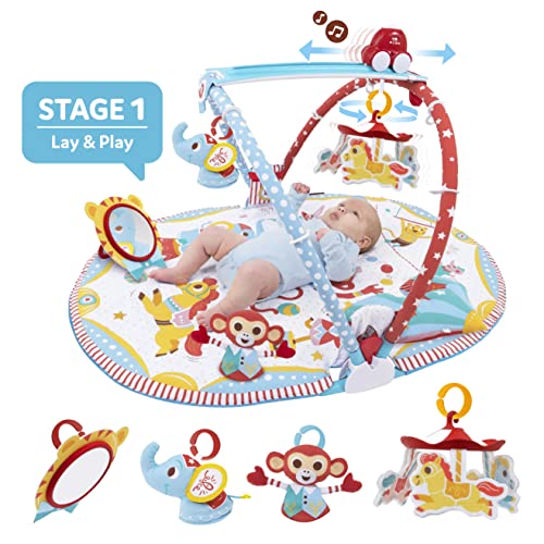 Yookidoo Circus Baby Playmat Gym. con móvil motorizado musical, almoha