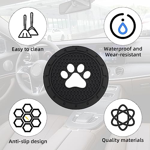Kewucn 4 posavasos para automóvil, 2.75 pulgadas, lindo posa