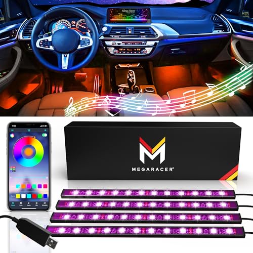 Mega Racer Luces RGB para interiores de automóvil, tira de l