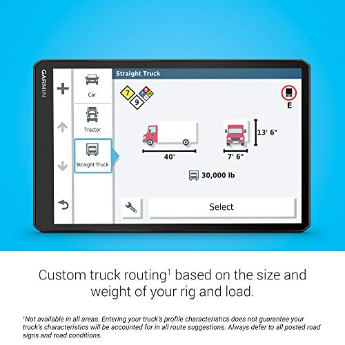 Garmin dēzl OTR1000, navegador GPS para camión de 10 pulgada