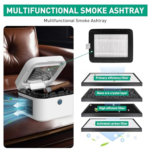 Purificador de aire 2 en 1, cenicero multifuncional sin humo
