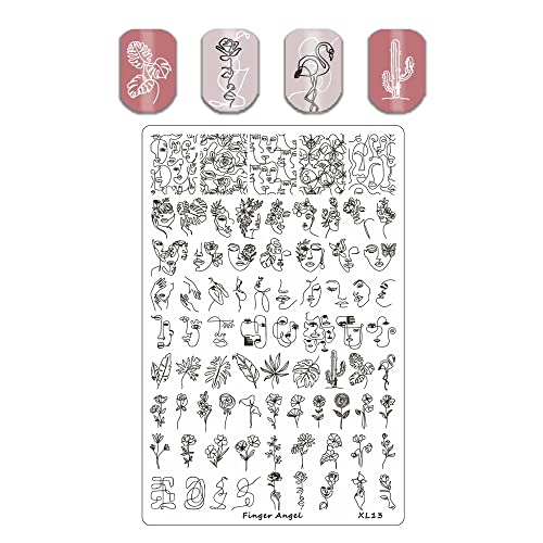 4PCS Nail Art Stamp Placas con XL11-14 Estampación de Placas