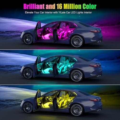 YiLaie Luces LED para el interior del automóvil, luces LED M