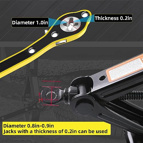 Llave de trinquete con mango largo para gato de tijera, llav