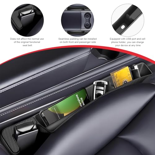 2 piezas de relleno de espacio para asiento de automóvil, or