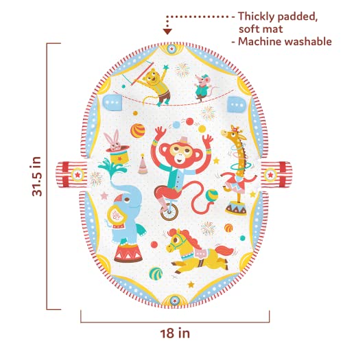 Yookidoo Circus Baby Playmat Gym. con móvil motorizado musical, almoha