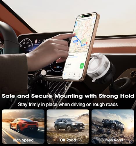 Strong Magnetic Car Phone Holder for MagSafe Ultra Vacuum Su