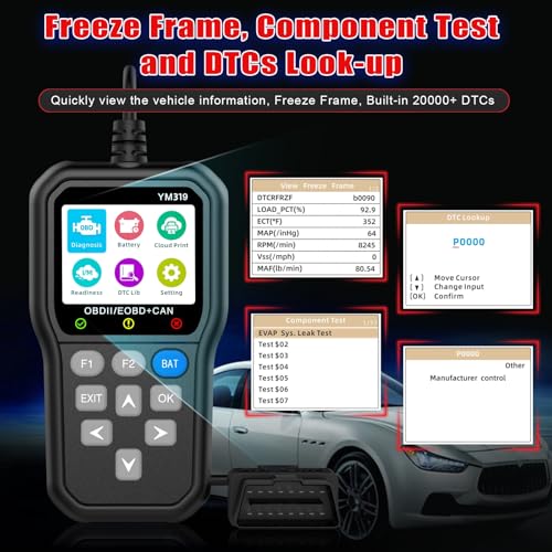 OBD2 escáner Cloud Print y batería Probador herramienta de d