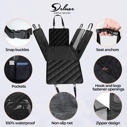 Simple Deluxe Funda de asiento de coche para perro para asie