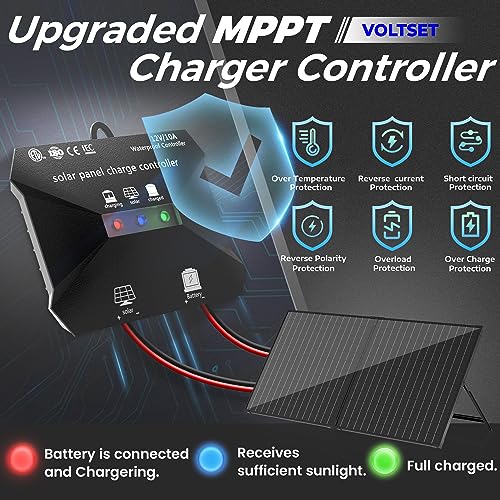 Panel solar portátil de 100 vatios y 12 voltios con controla