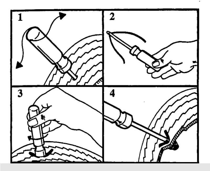 Nealey Deluxe - Kit de reparación de neumáticos con cuchillo