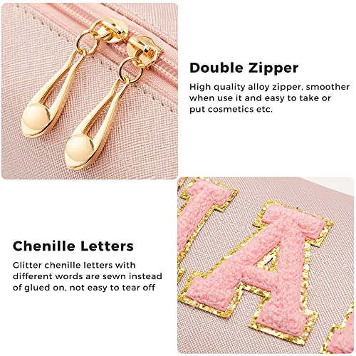 HBselect Bolsa de maquillaje Preppy, bolsa de cosméticos de