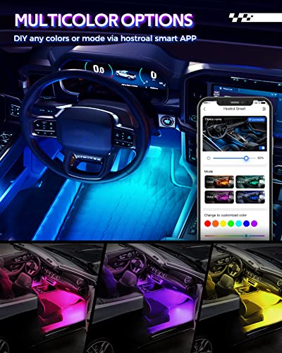 Torchbeam Luces interiores RGB para automóvil, luces LED de