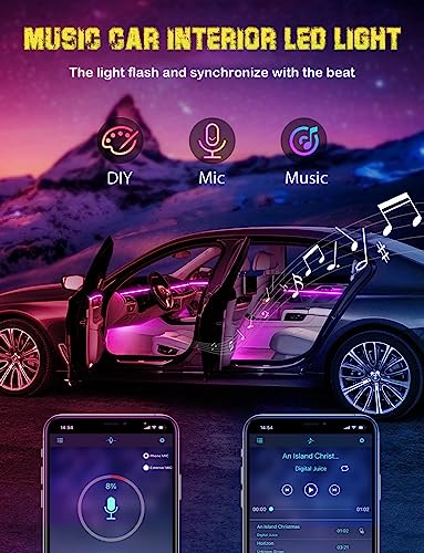 Tira de luces LED para interior de automóvil, RGB 16 millone