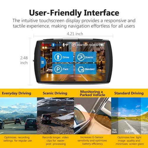 Z-Edge T4 Dash Cam delantera y trasera, cámara de tablero du