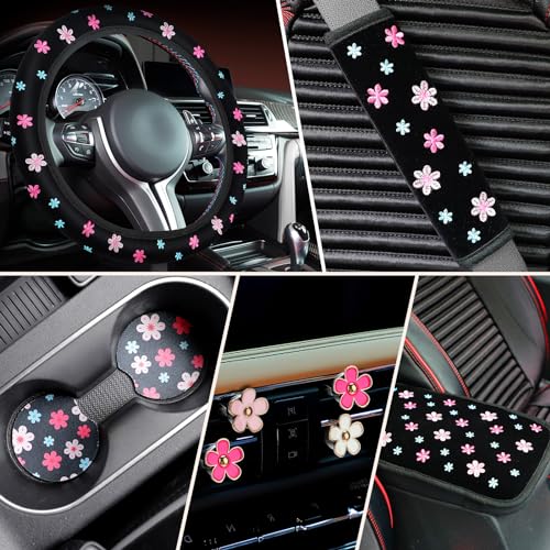 BBTO Juego de 19 accesorios bordados para automóvil, incluye