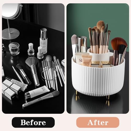 Organizador de brochas de maquillaje giratorio de 360°, orga