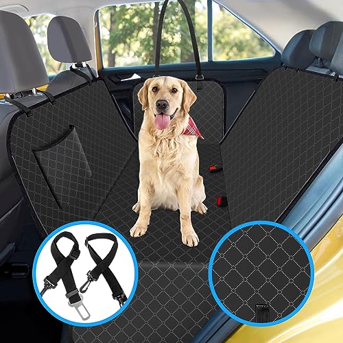 Funda de asiento de automóvil para perro con bolsillo de alm