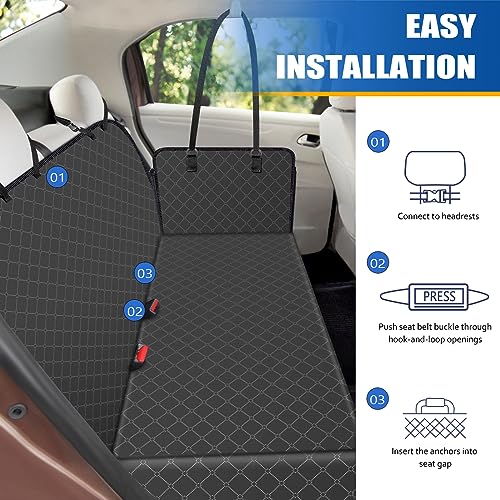 Funda de asiento de automóvil para perro con bolsillo de alm