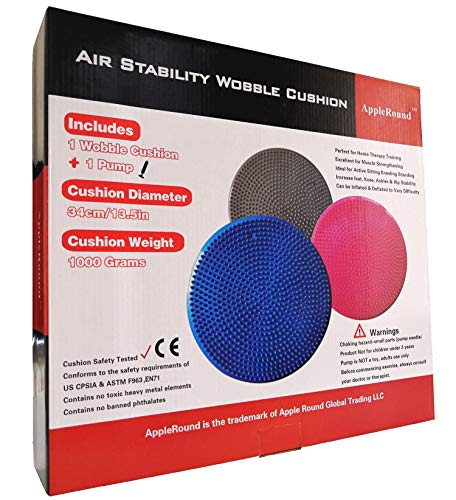 AppleRound Cojín inflable con bomba de mano, tabla de estabi
