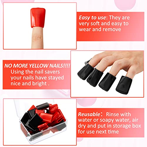 40 puntas de dedos bronceadoras con protección UV, protector