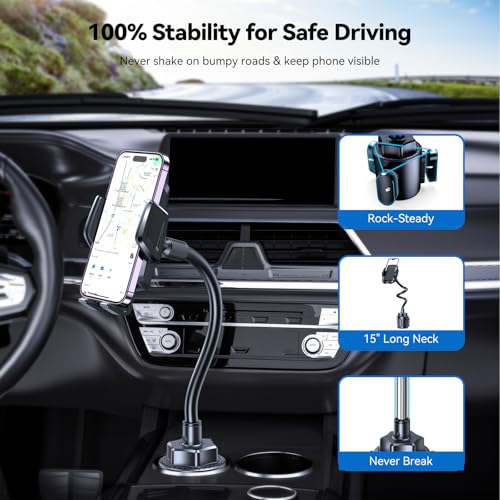 TECKNET Soporte universal para teléfono para taza de automóv