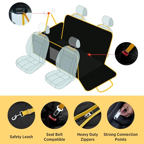 Lesure - Funda de asiento de automóvil para perro con parte