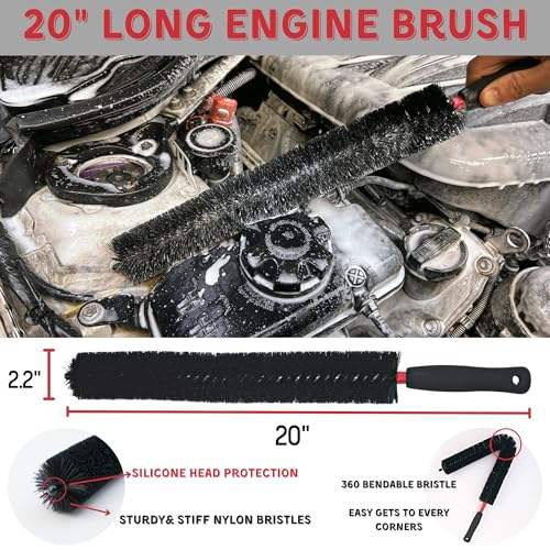 Kit de limpieza de detalles de bahía de motor de automóvil,