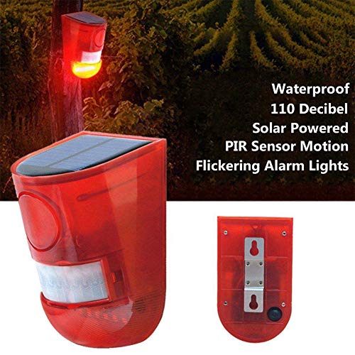 Alarma de luz solar de seguridad, 2 unidades IP65 impermeabl