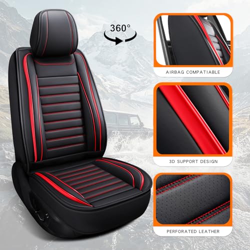 Fundas de cuero para asiento de automóvil, juego completo de