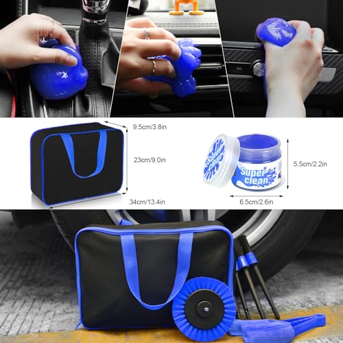 Kit de 20 herramientas de limpieza para automóvil, kit de de