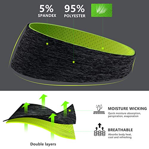 Zollen Diademas para hombre, 3 paquetes de bandas para el su