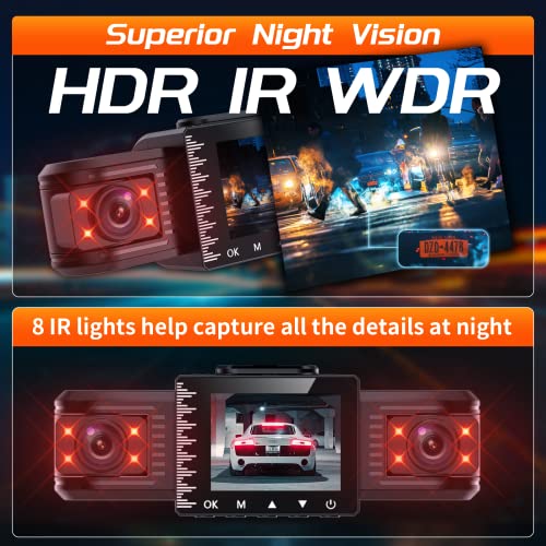 iiwey T1-pro Dash Cam delantera y trasera interior de 3 cana