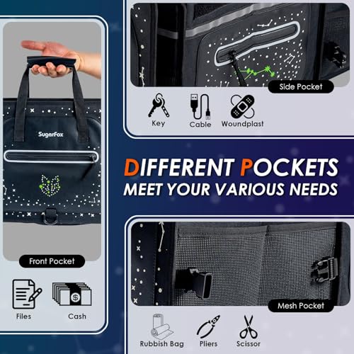 Organizador de maletero, plegable, 95L, negro, incluye paque