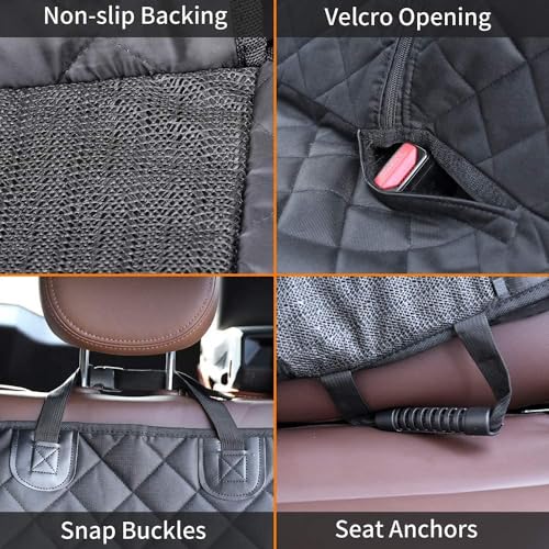 Funda de asiento de coche para perro, funda para asiento tra
