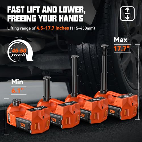 Kit de gato eléctrico para automóvil, 5 toneladas (11023 lib