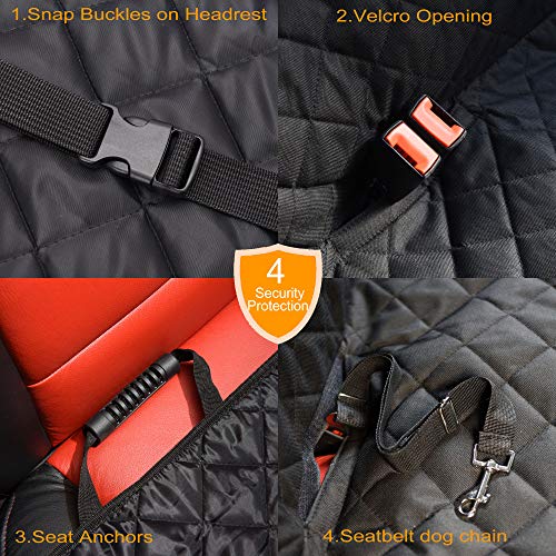 Funda de asiento de coche para perro para asiento trasero, 1