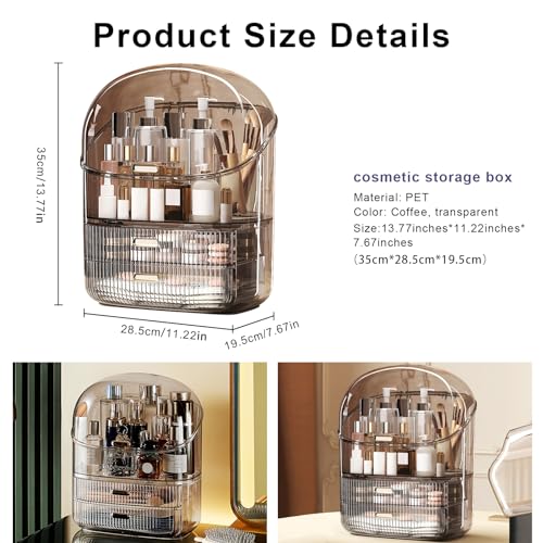DASITON Organizador de maquillaje para tocador, organizador