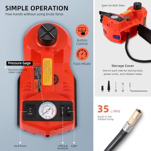 Kit de gato eléctrico hidráulico para automóvil de 5 tonelad