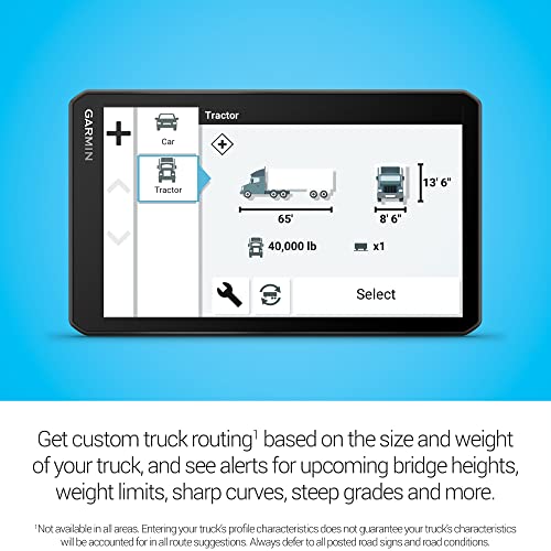 Garmin dēzl™ OTR710, navegador GPS grande y fácil de leer pa
