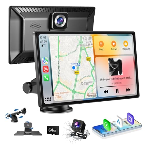 Pantalla Carplay inalámbrica con cámara de tablero 4K, panta