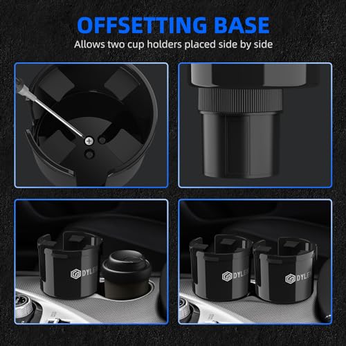 DYLEN Expansor de portavasos de automóvil, adaptador extenso