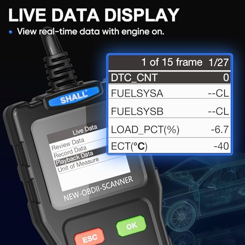 SHALL Lector de código de escáner T100 OBD2 para motor de ve