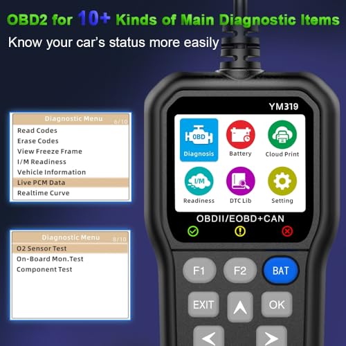OBD2 escáner Cloud Print y batería Probador herramienta de d