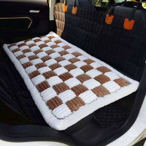 Tapete de cama para mascotas de asiento trasero, cama a cuad