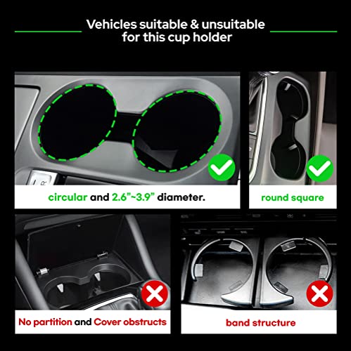 Adaptador expansor triple para portavasos de automóvil con b