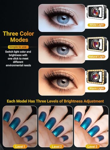 APEXEL Lente macro 15X para iPhone con luz de relleno LED, S